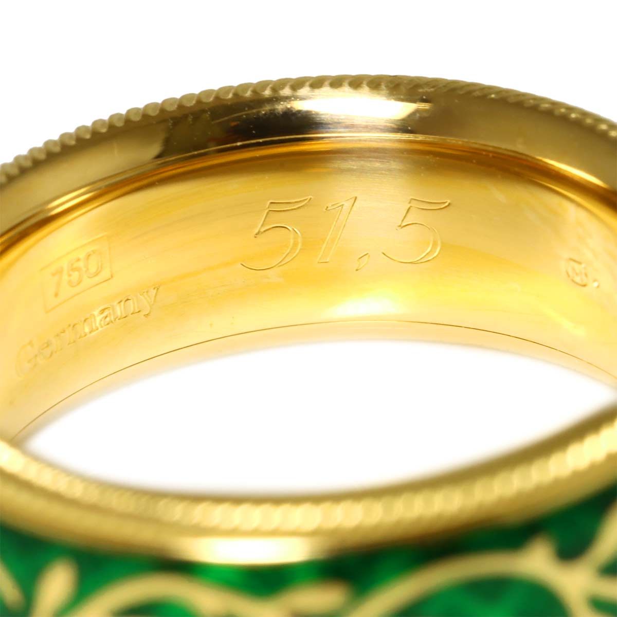 Diamond Ring 18K Yellow Gold 750 Size6(US)