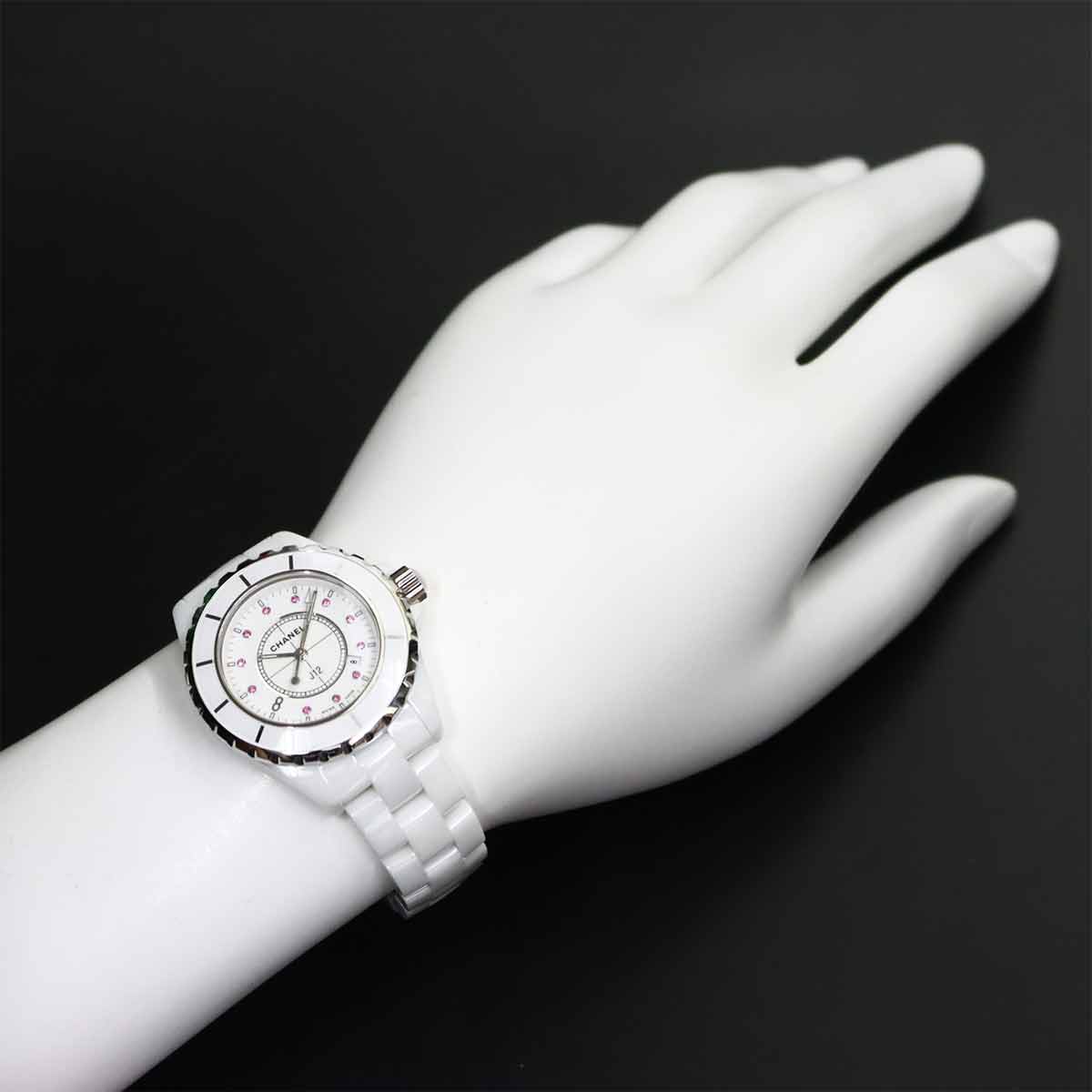 J12 H2054 33mm Limited Ginza 11P Pink Sapphire White Dial