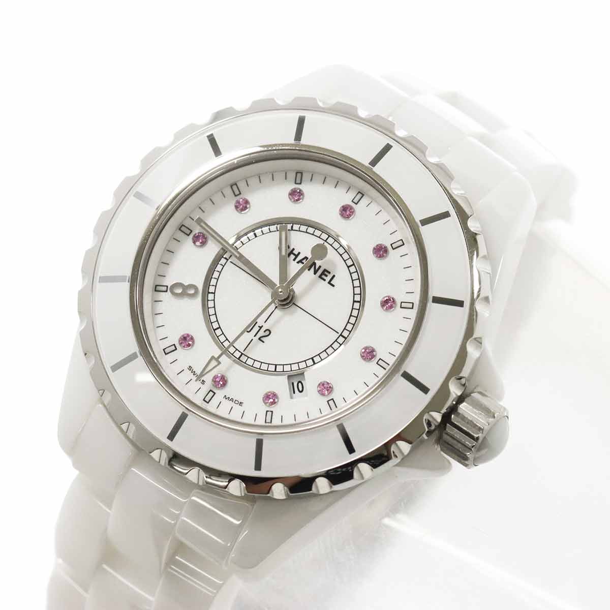 J12 H2054 33mm Limited Ginza 11P Pink Sapphire White Dial