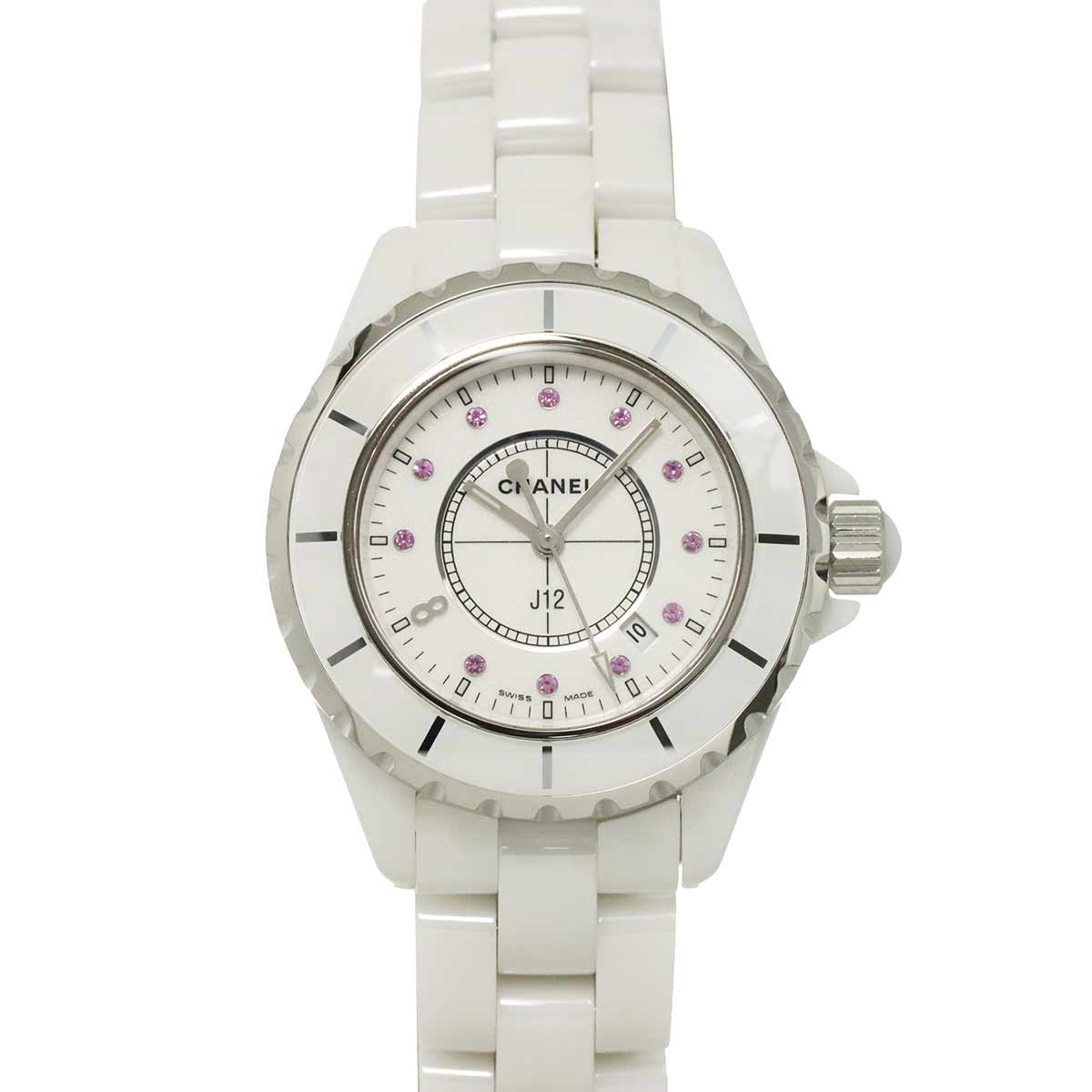 J12 H2054 33mm Limited Ginza 11P Pink Sapphire White Dial