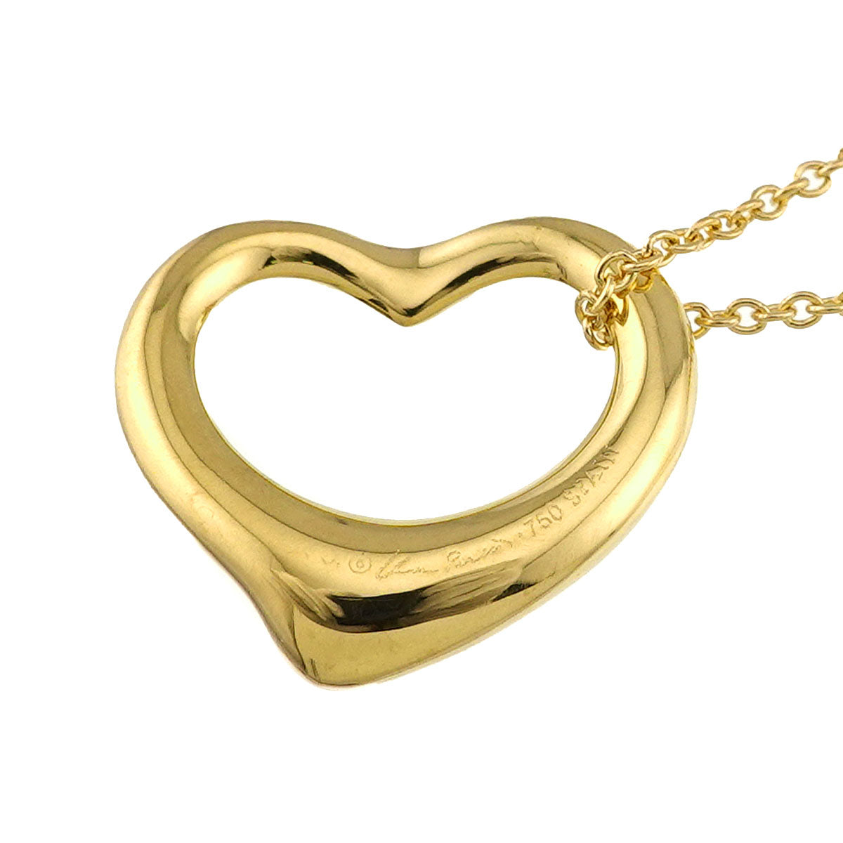 Open Heart Necklace 18K Yellow Gold 750