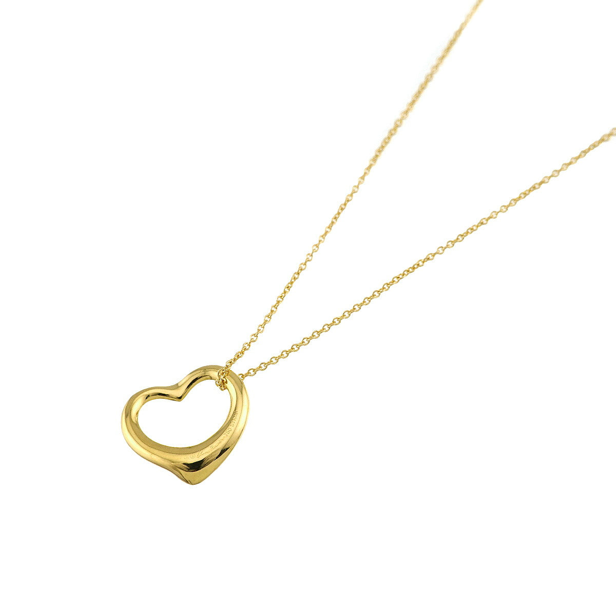 Open Heart Necklace 18K Yellow Gold 750