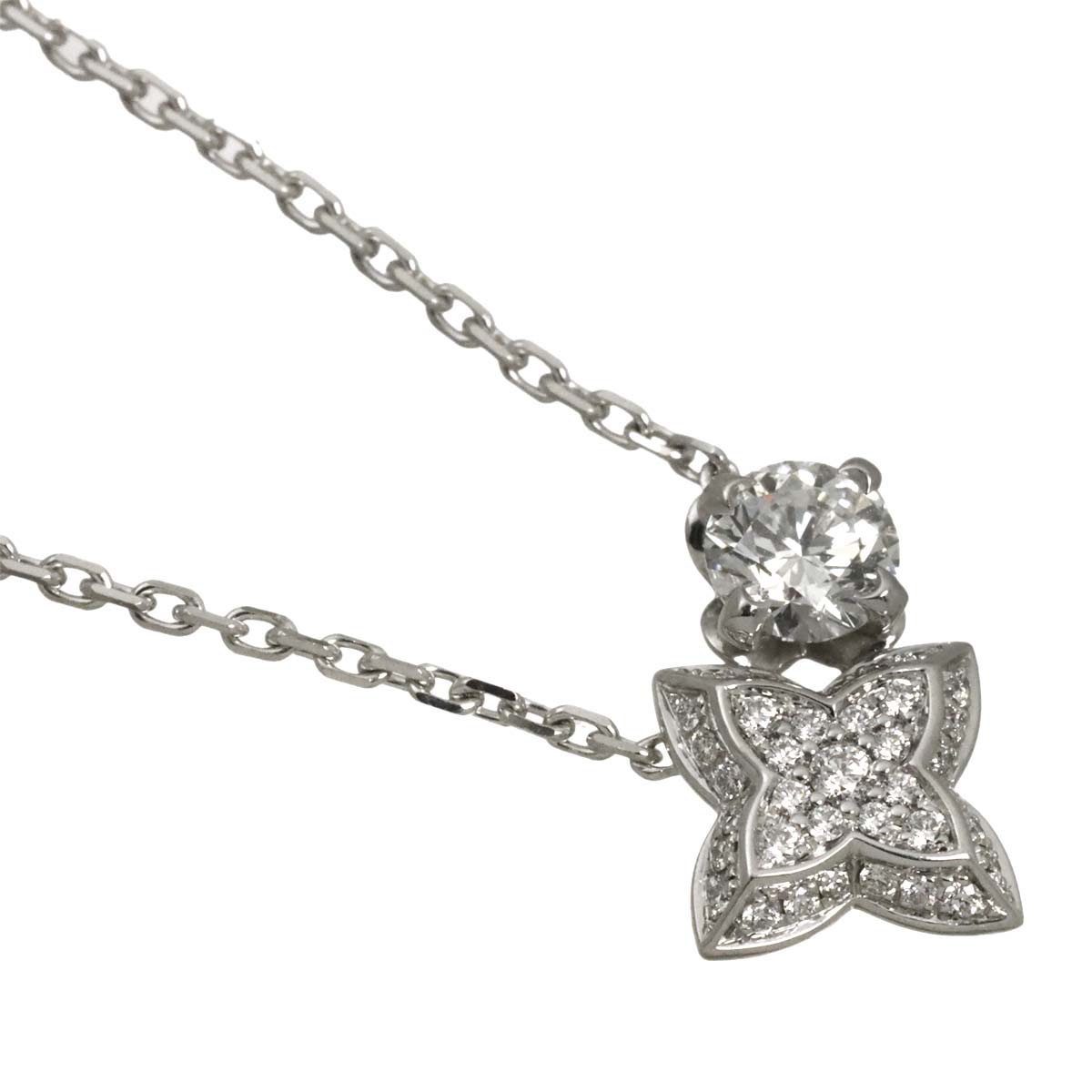Diamond Necklace 18K WG 750