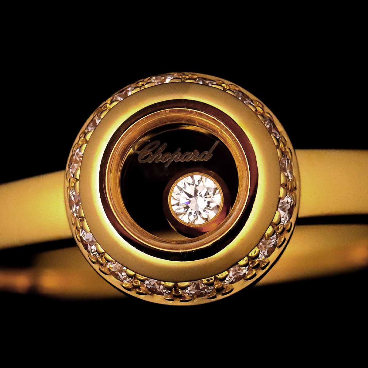 Happy Diamond Ring 18K YG 750 Size6.25-6.5(US)