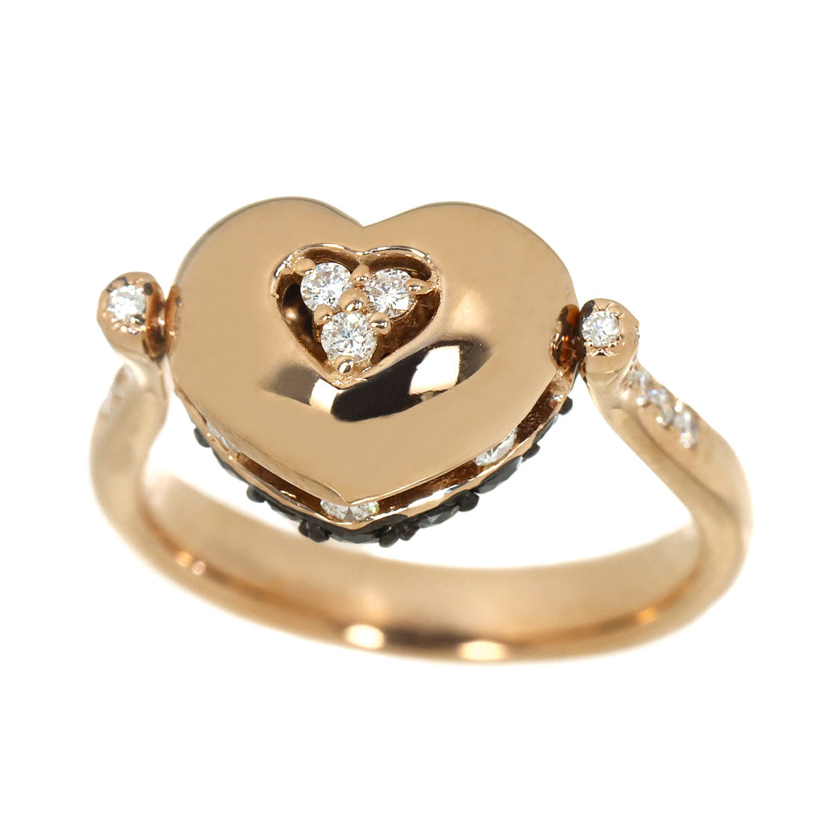 Diamond 0.95ct/0.22ct Ring 18K PG 750 size5.5-5.75(US)