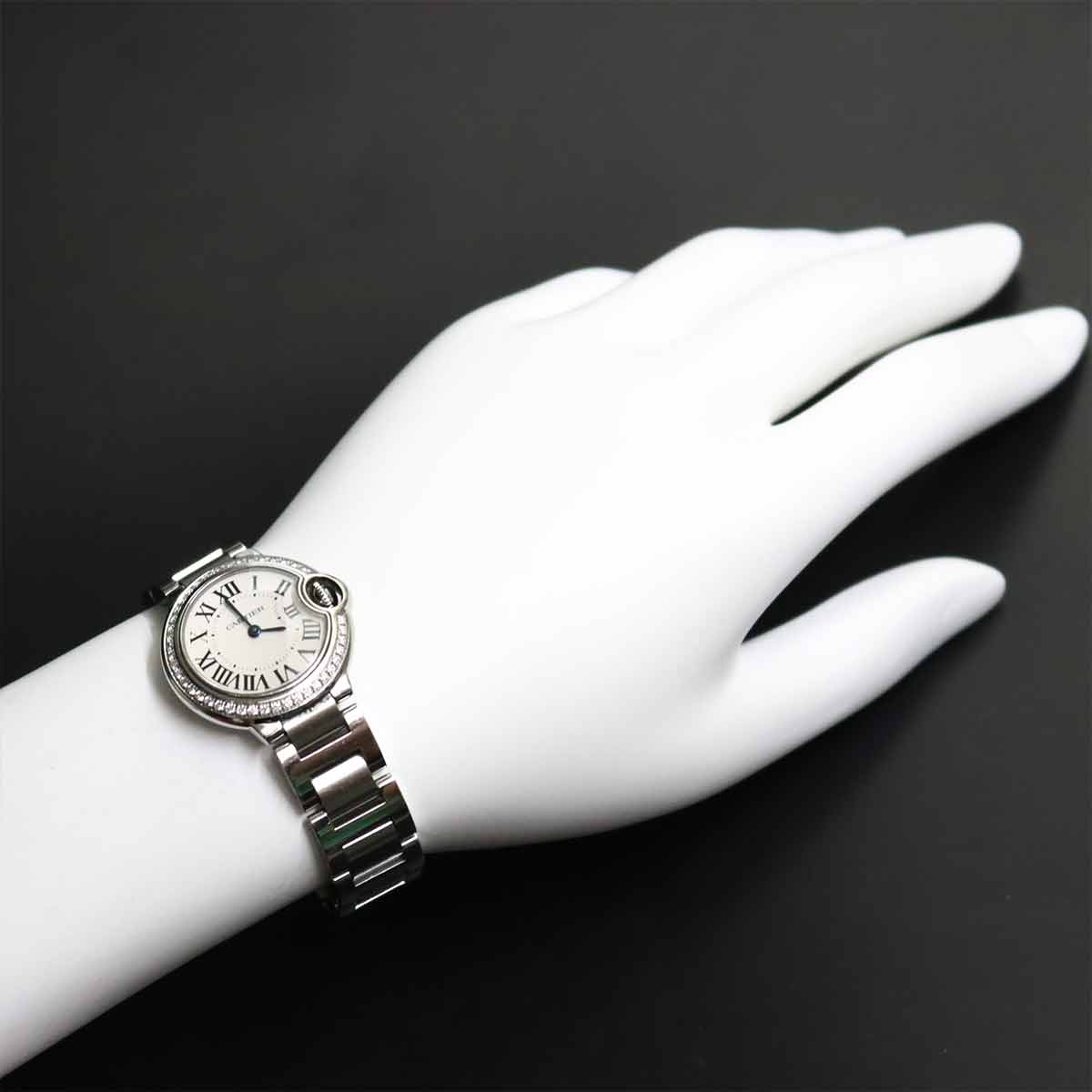 Ballon Bleu W4BB0015 Diamond Bezel Quartz Silver Dial Ladies