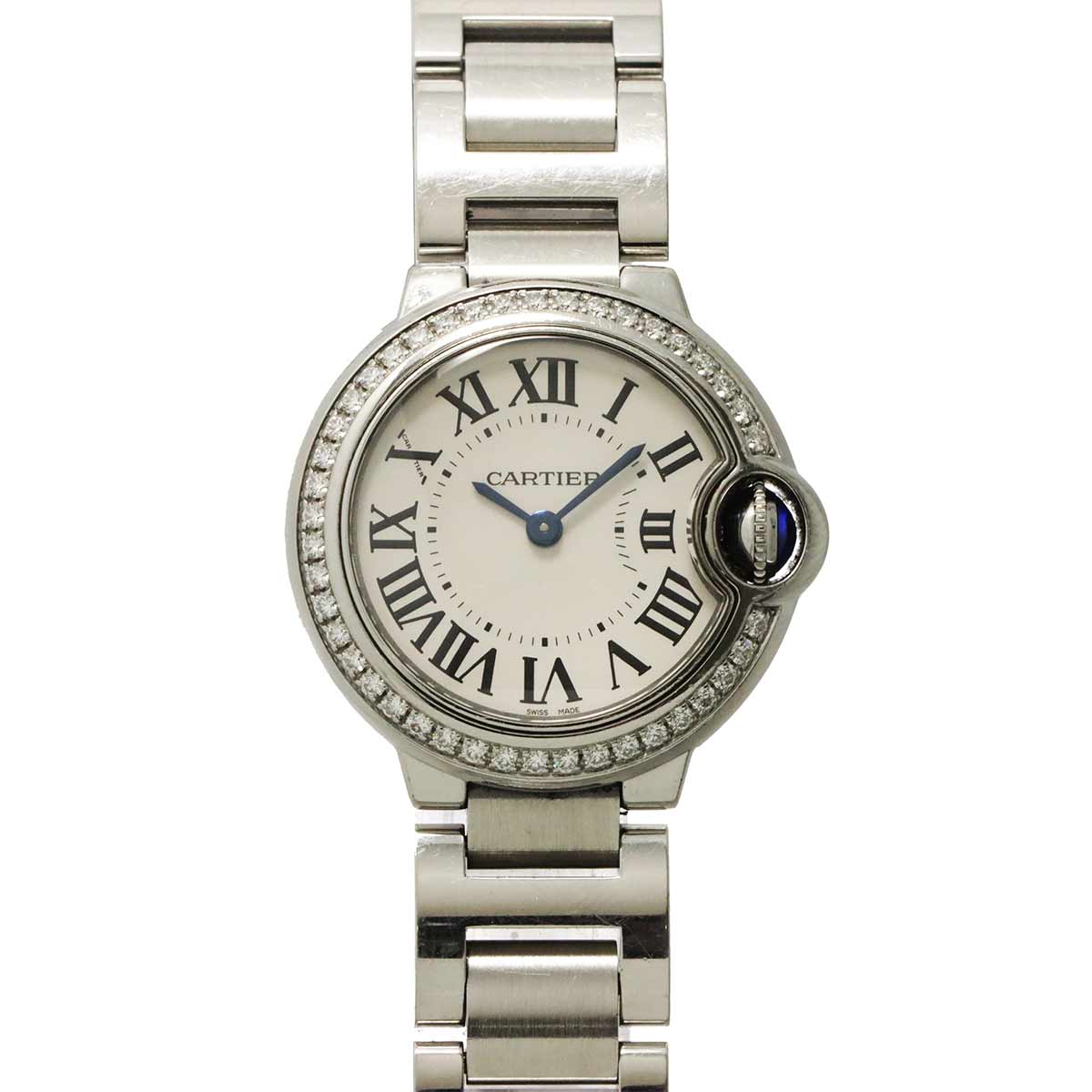 Ballon Bleu W4BB0015 Diamond Bezel Quartz Silver Dial Ladies