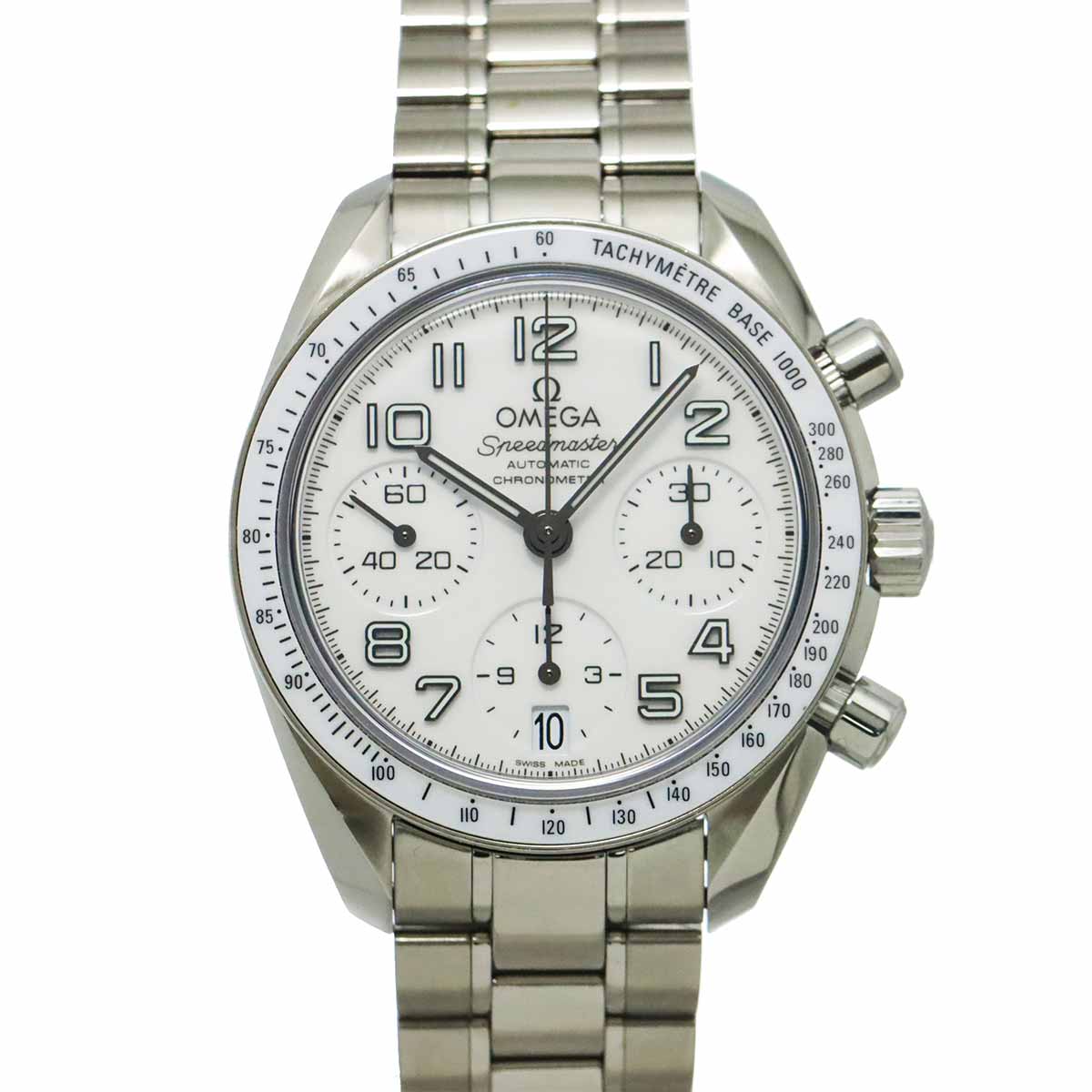 Speedmaster Date 324.30.38.40.04.001 Automatic White Dial Mens