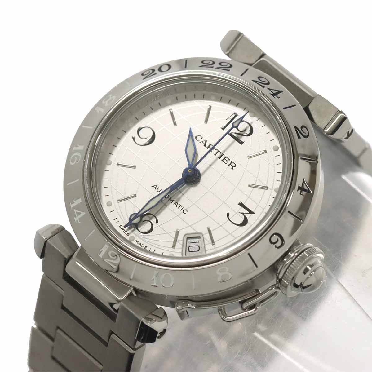 PashaC Meridian GMT W31078M7 Automatic Silver Dial Boys