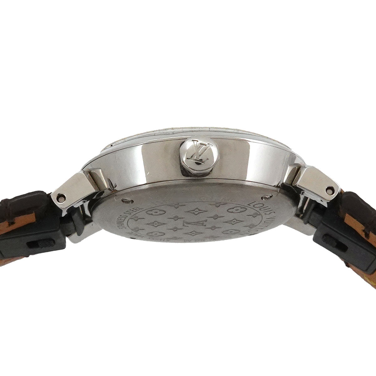 Tambour Slim Q12MG Silver Dial 8P Diamond Ladies Watch