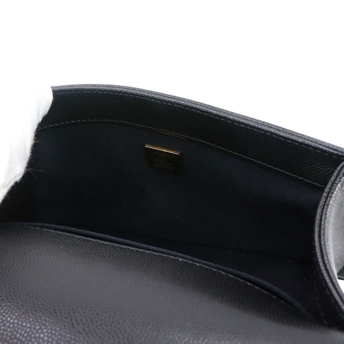 BOY CHANEL Small Chain Shoulder Bag Leather Black A67085