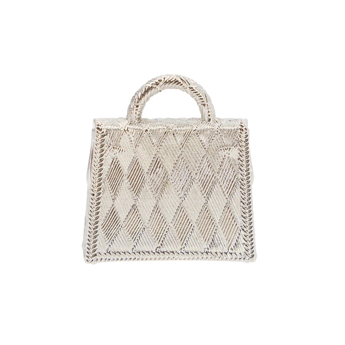 Curiosite Kelly Bag Charm Pendant Top Silver