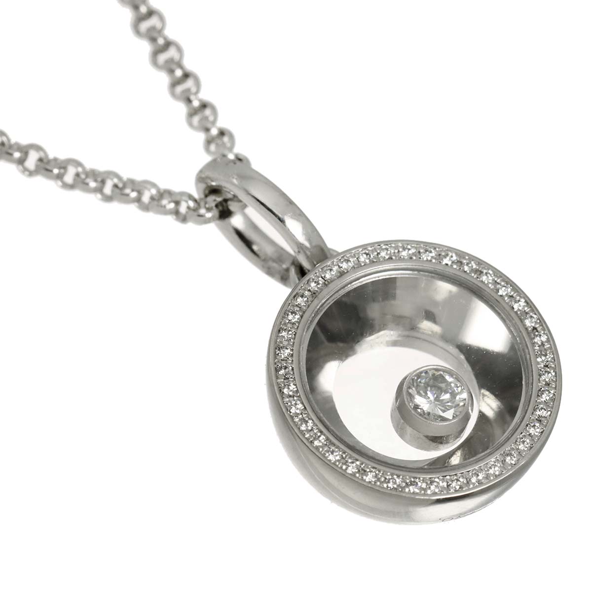 Happy Diamond Necklace 18K White Gold 750