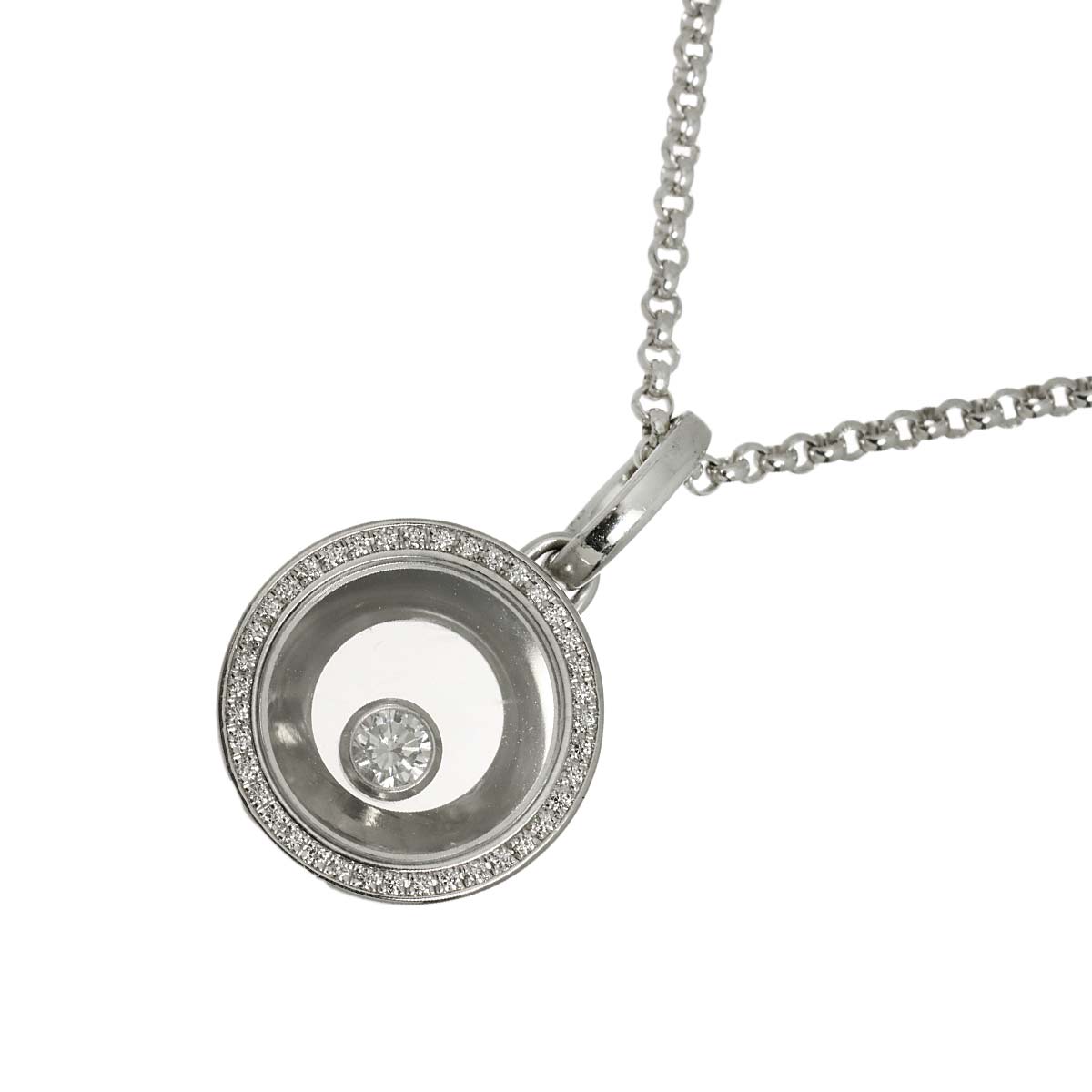Happy Diamond Necklace 18K White Gold 750