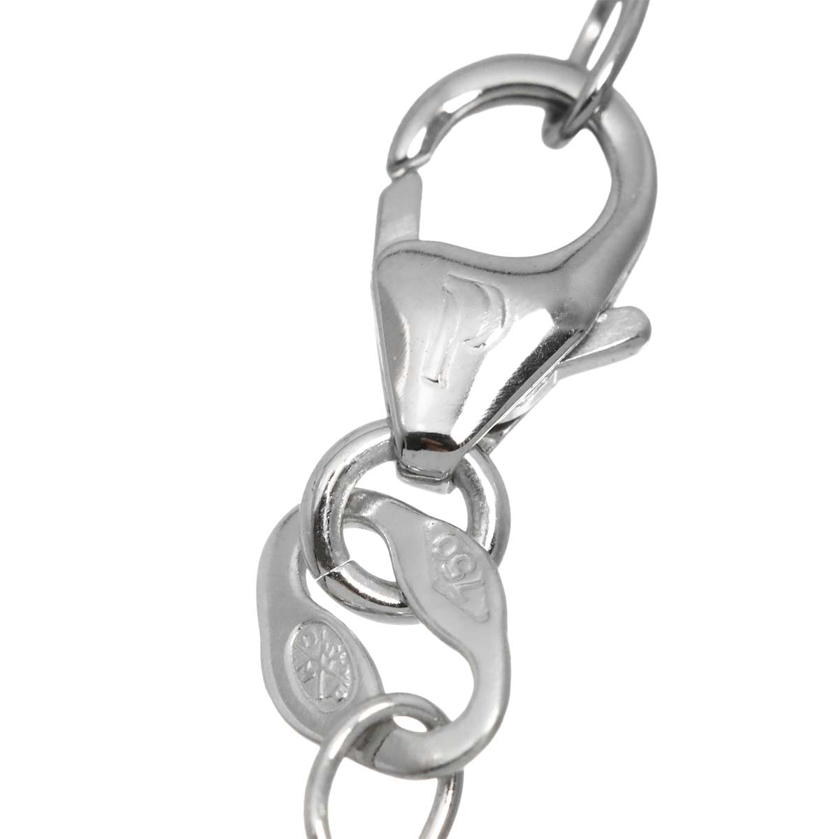 Lime Light Double Heart Diamond Necklace 18K WG 750