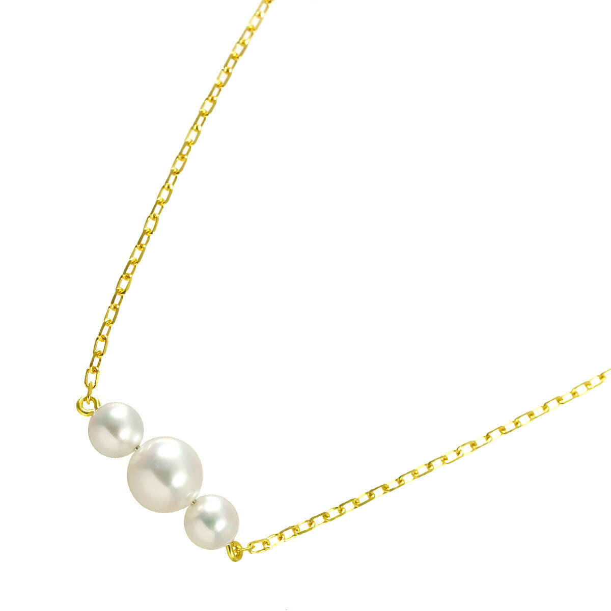 Akoya Pearl 6.0-4.3mm Necklace 18K YG 750
