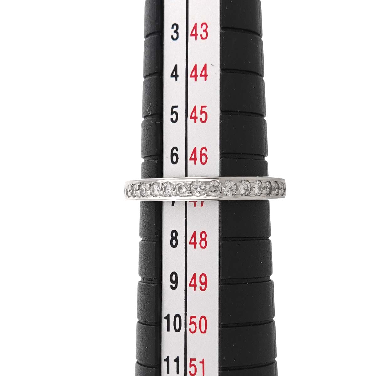 Half Diamond band Ring Platinum Size4(US)