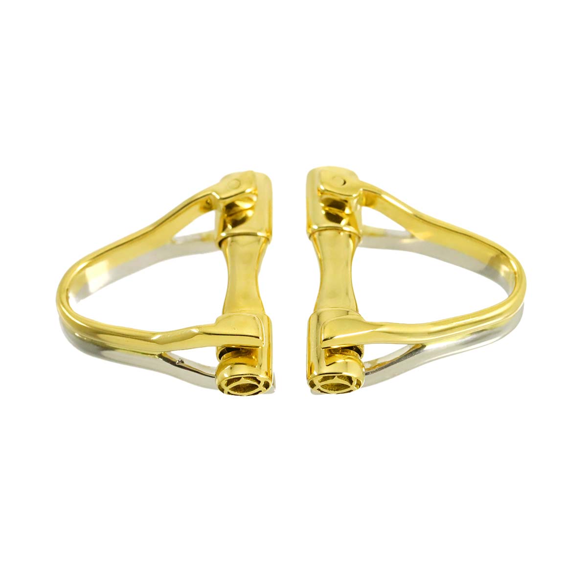 Cuff links 18K YG WG 750