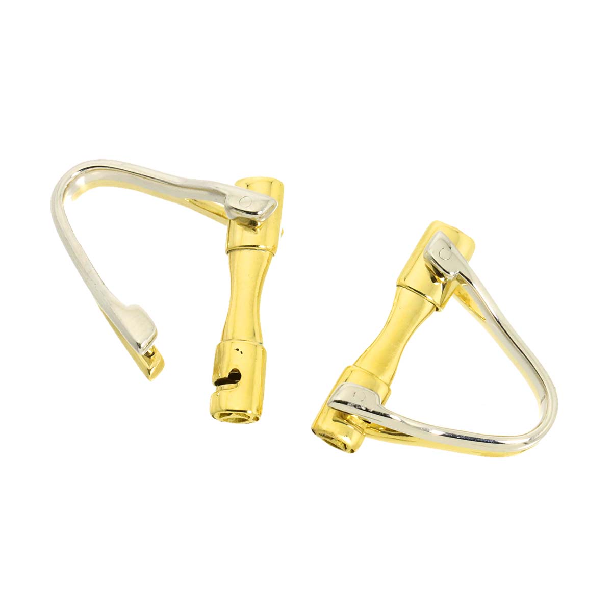 Cuff links 18K YG WG 750