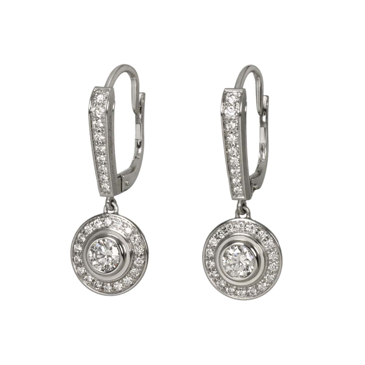 Damour Diamond Earrings Pierced 18K WG 750