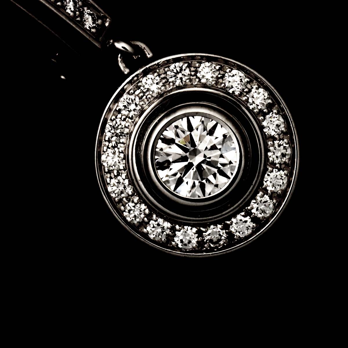 Damour Diamond Earrings Pierced 18K WG 750