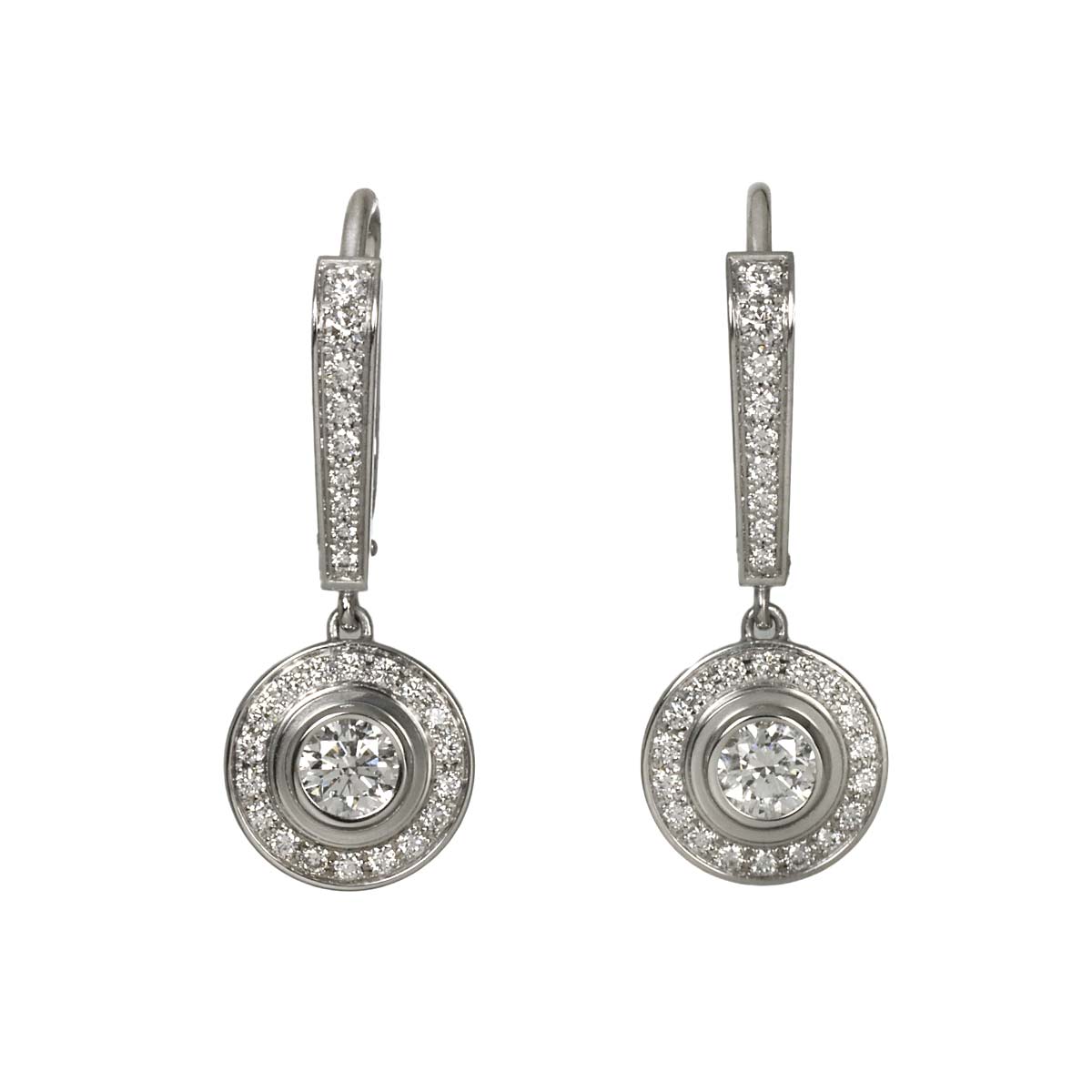 Damour Diamond Earrings Pierced 18K WG 750