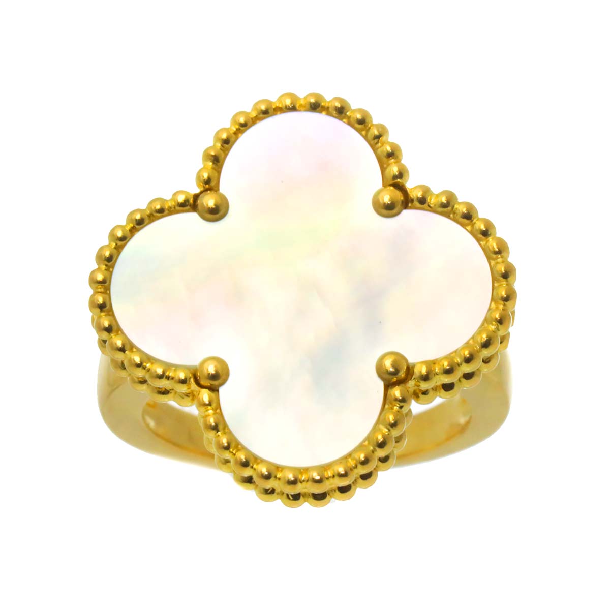 Magic Alhambra Ring MOP 18K YG 750 size50 5.25(US)