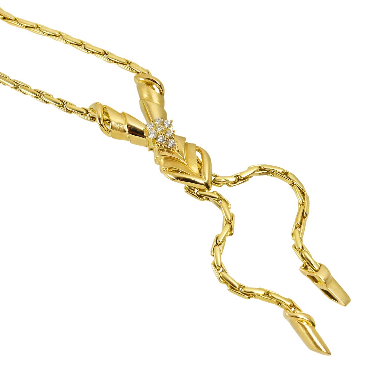 Diamond 0.61ct Necklace 18K Yellow Gold 750