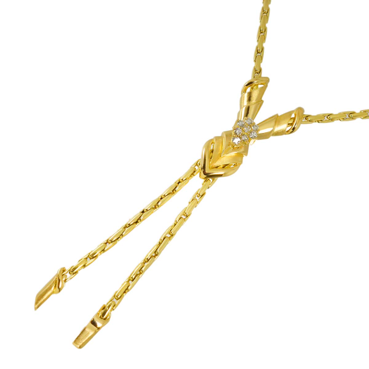 Diamond 0.61ct Necklace 18K Yellow Gold 750