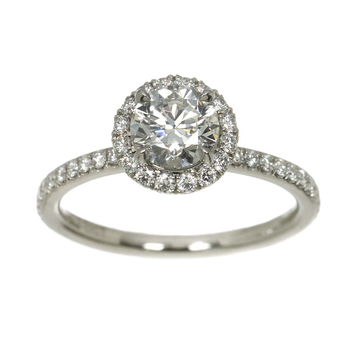 Diamond 0.71ct F/VVS2/3EX Ring Pt Size4.75-5(US)