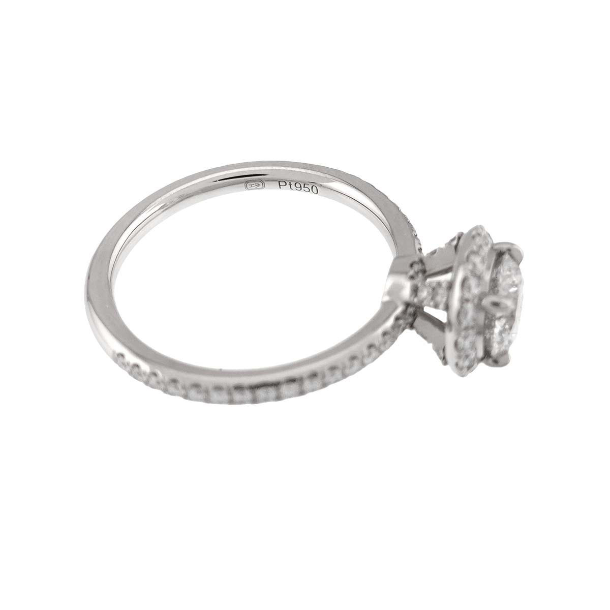 Diamond 0.71ct F/VVS2/3EX Ring Pt Size4.75-5(US)