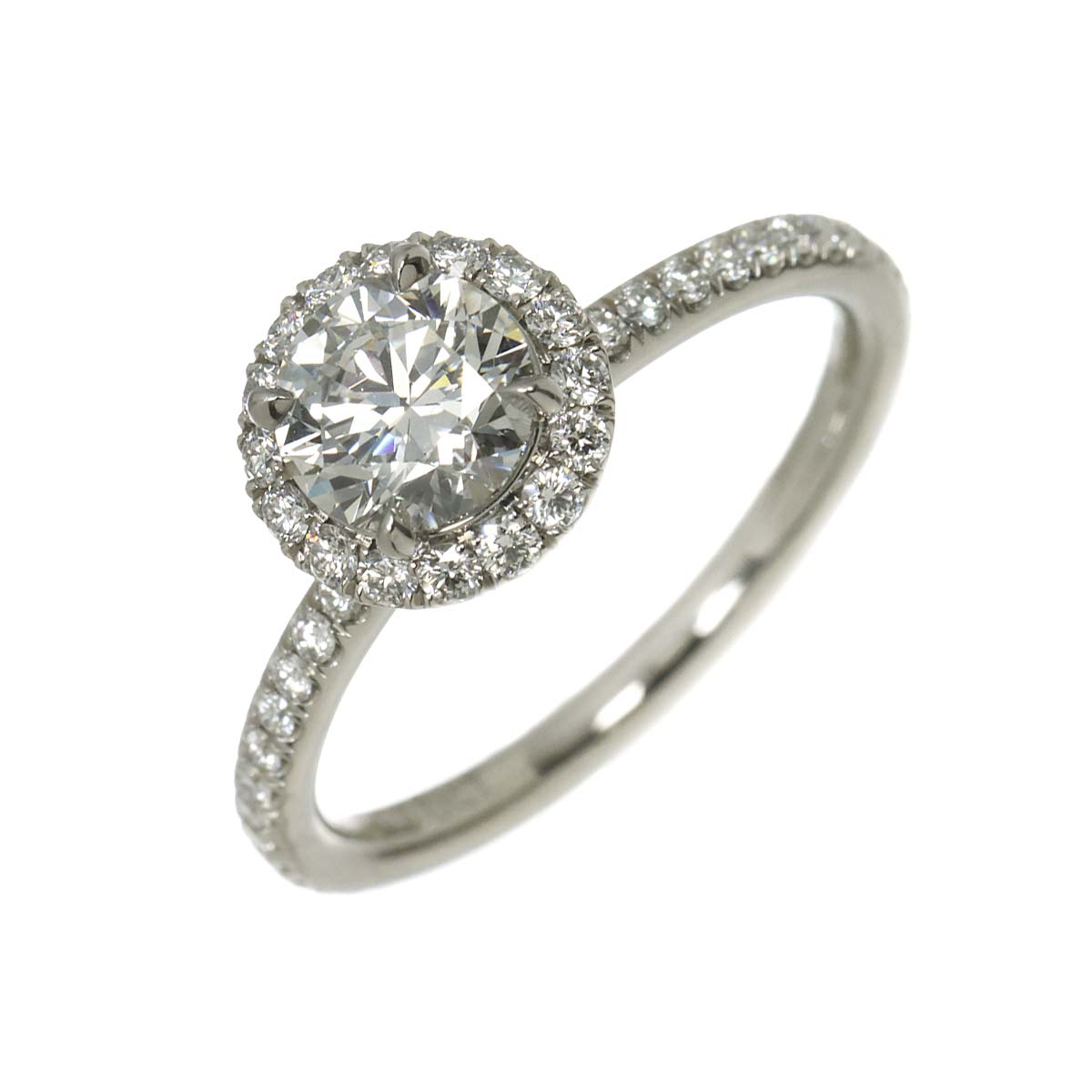 Diamond 0.71ct F/VVS2/3EX Ring Pt Size4.75-5(US)