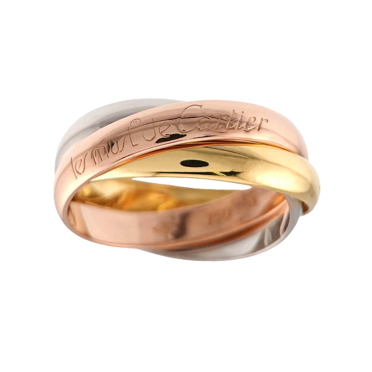 Trinity MM Ring 18K YG WG PG 750 Size53 6.25-6.5(US)