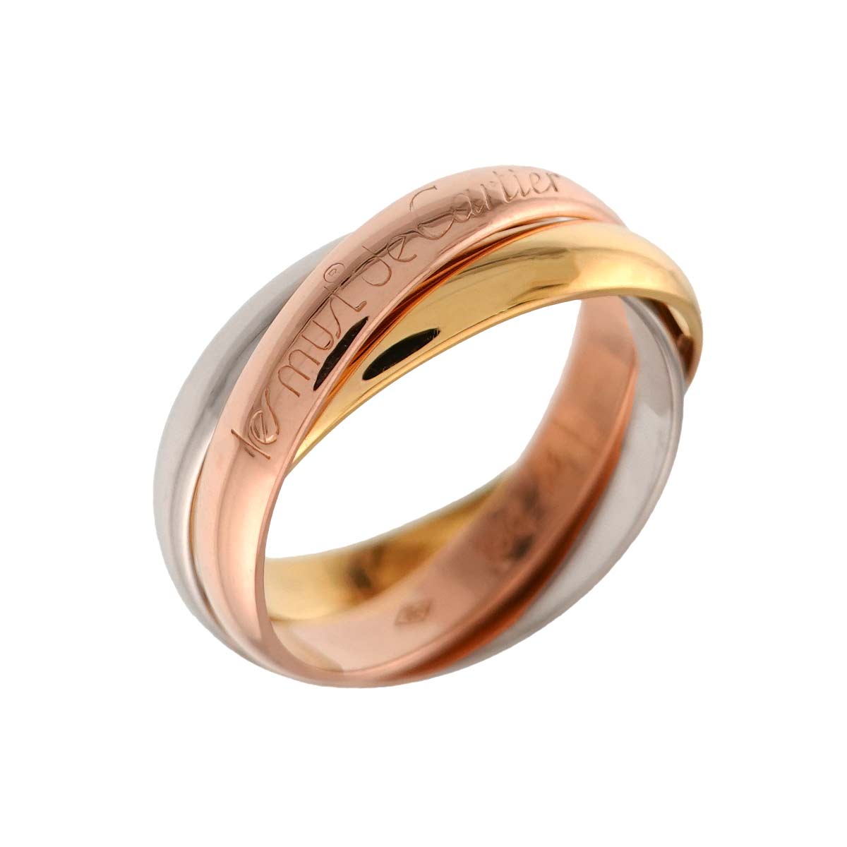 Trinity MM Ring 18K YG WG PG 750 Size53 6.25-6.5(US)