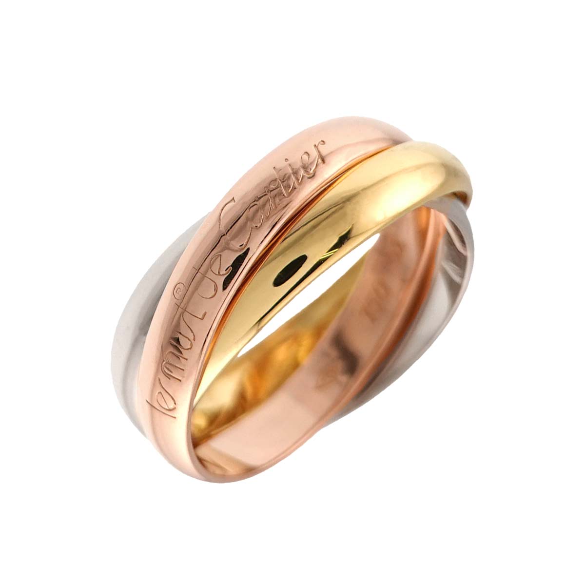 Trinity MM Ring 18K YG WG PG 750 Size53 6.25-6.5(US)