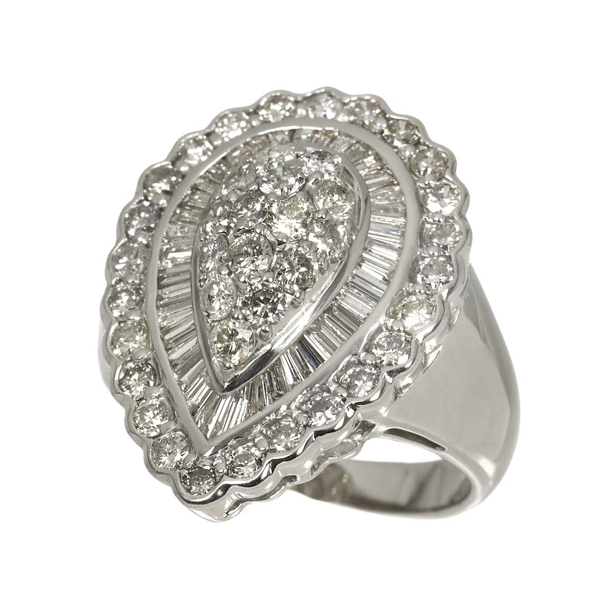 Diamond 3.00ct Ring Pt Platinum size6.5-6.75(US)