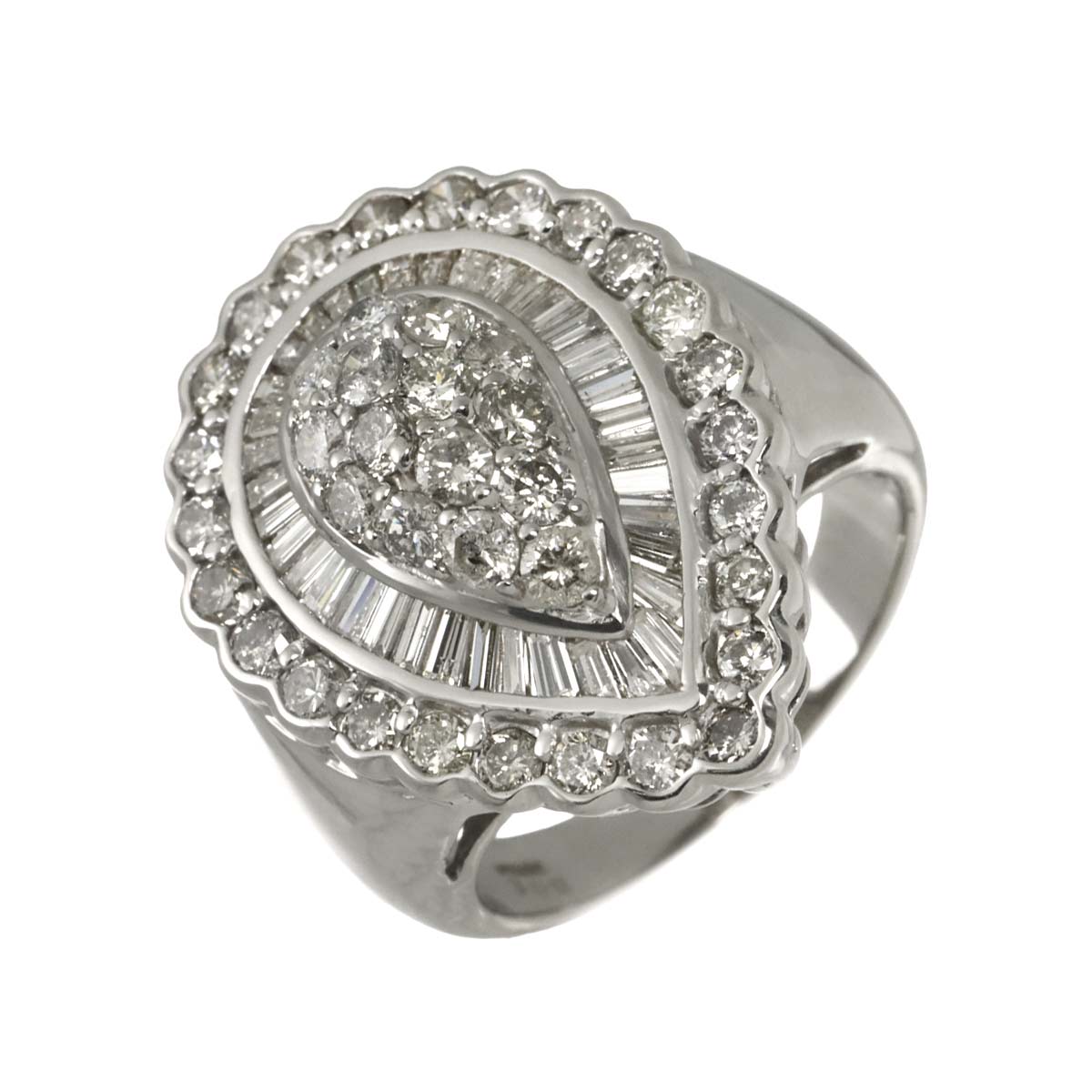 Diamond 3.00ct Ring Pt Platinum size6.5-6.75(US)