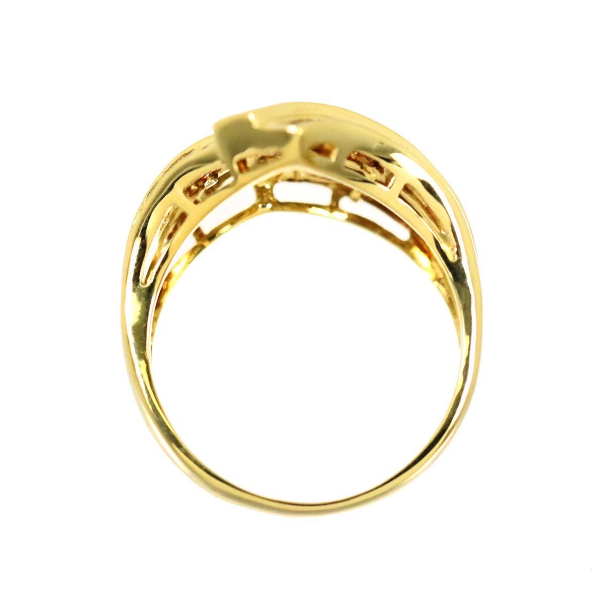 Diamond 1.00ct Ring 18K YG Yellow Gold 750 Size7.25(US)