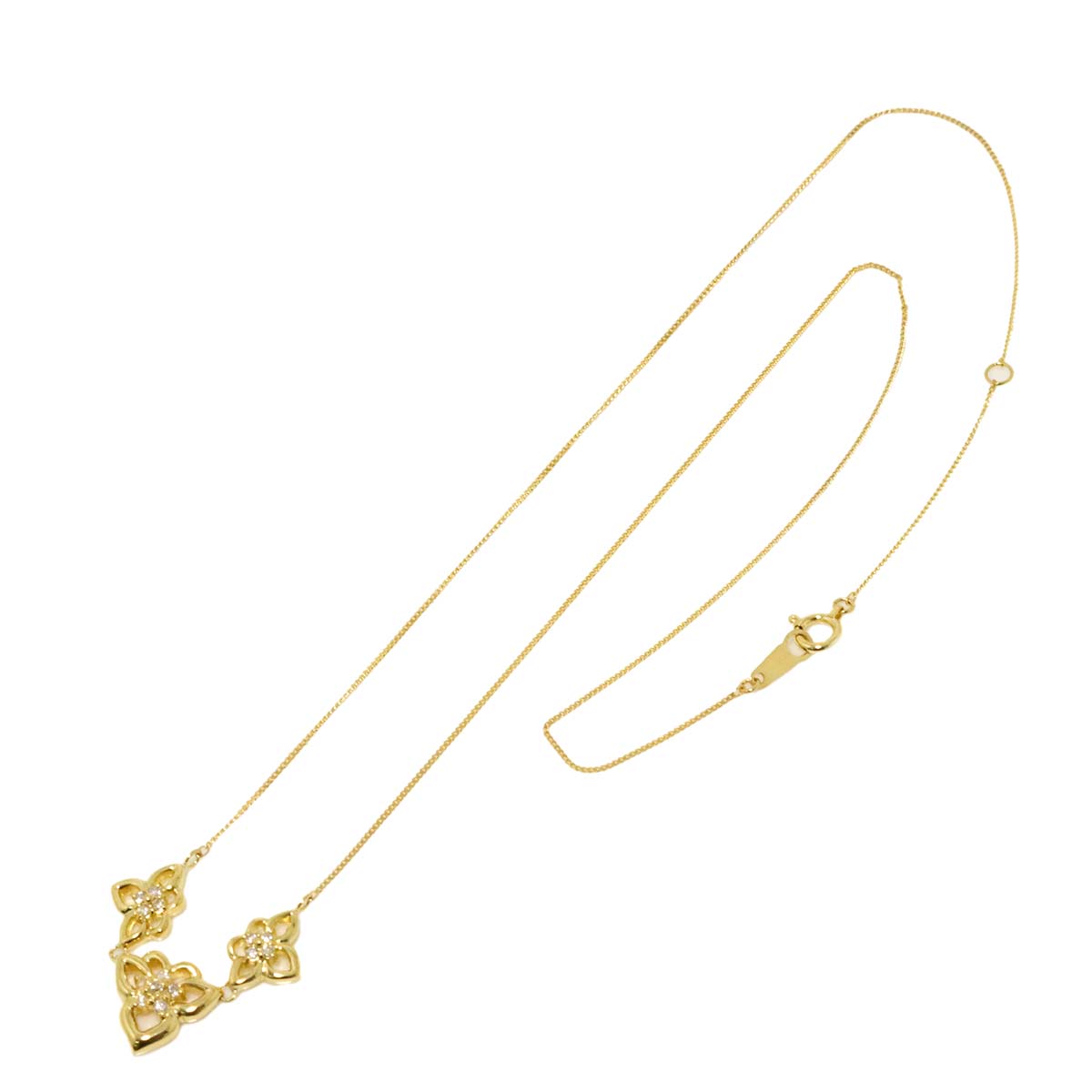 Diamond 0.15ct Necklace 18K YG Yellow Gold 750