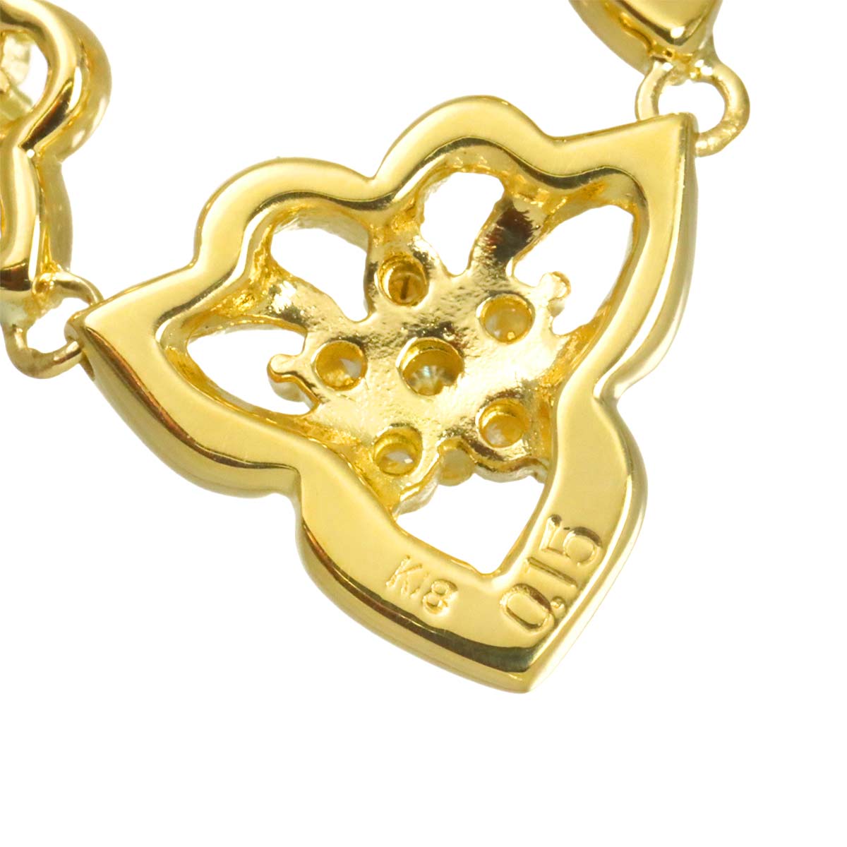 Diamond 0.15ct Necklace 18K YG Yellow Gold 750