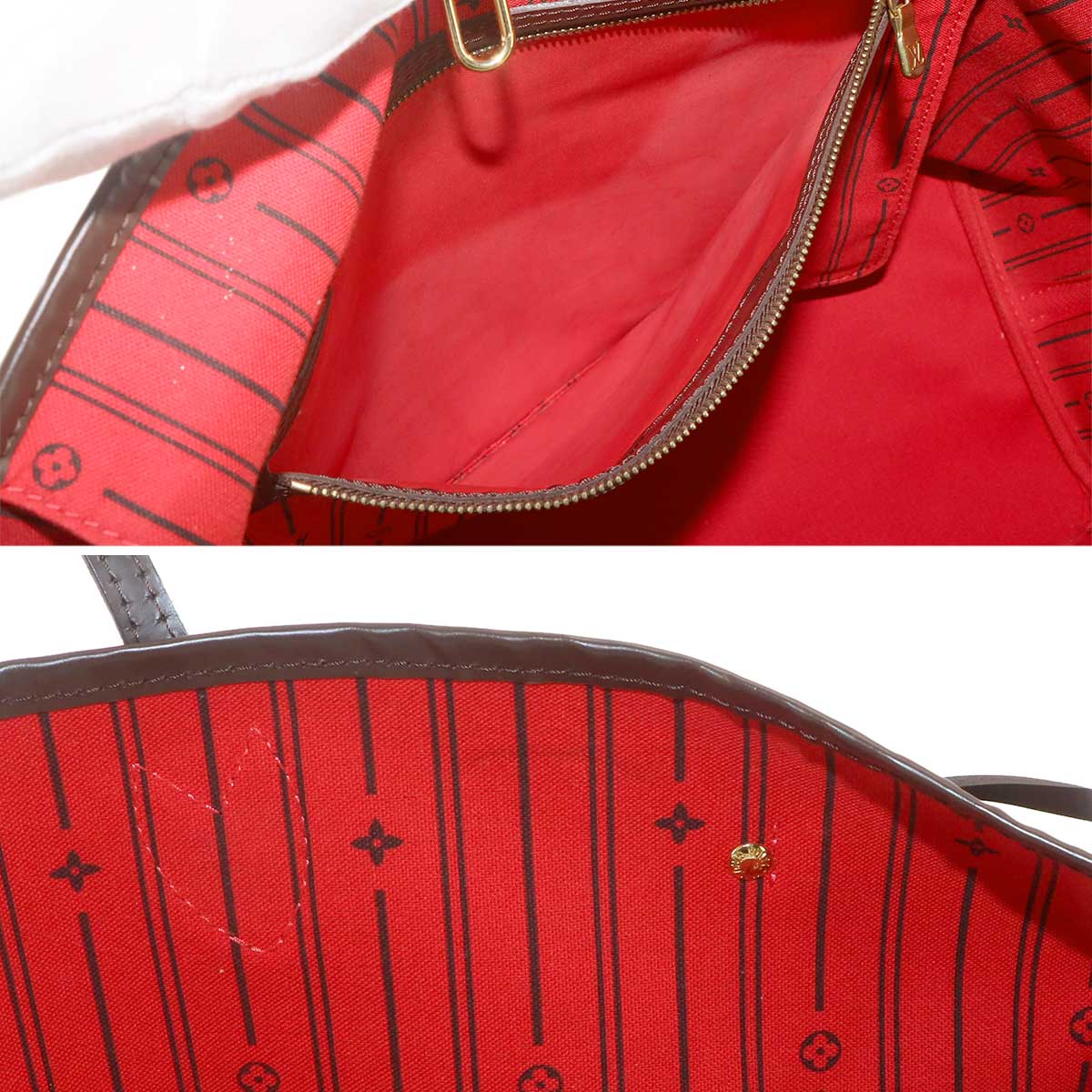 Damier Neverfull GM Tote Bag Ebene Cerise N51106 Purse