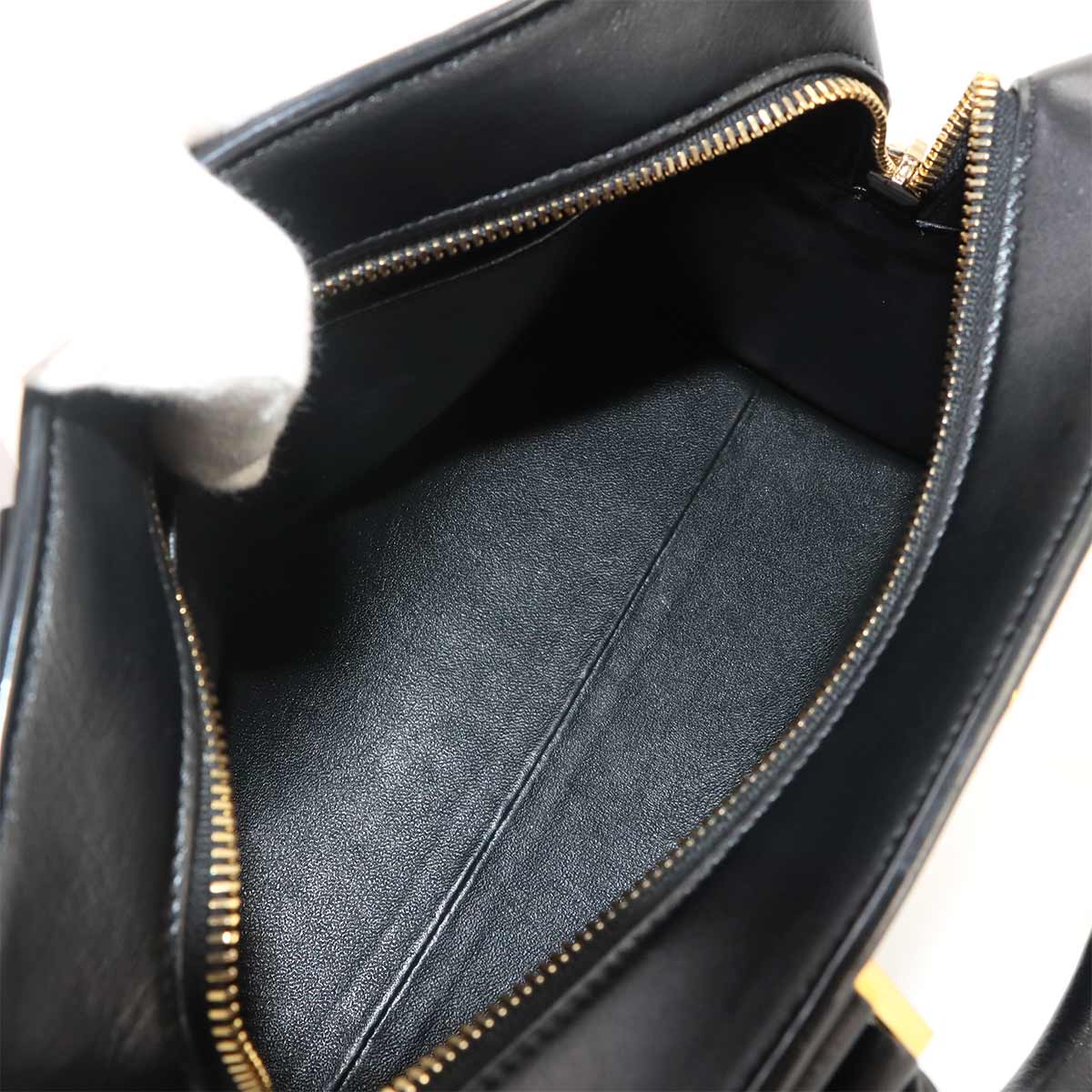 Baby Cabas Hand Shoulder Bag Leather Black 472466