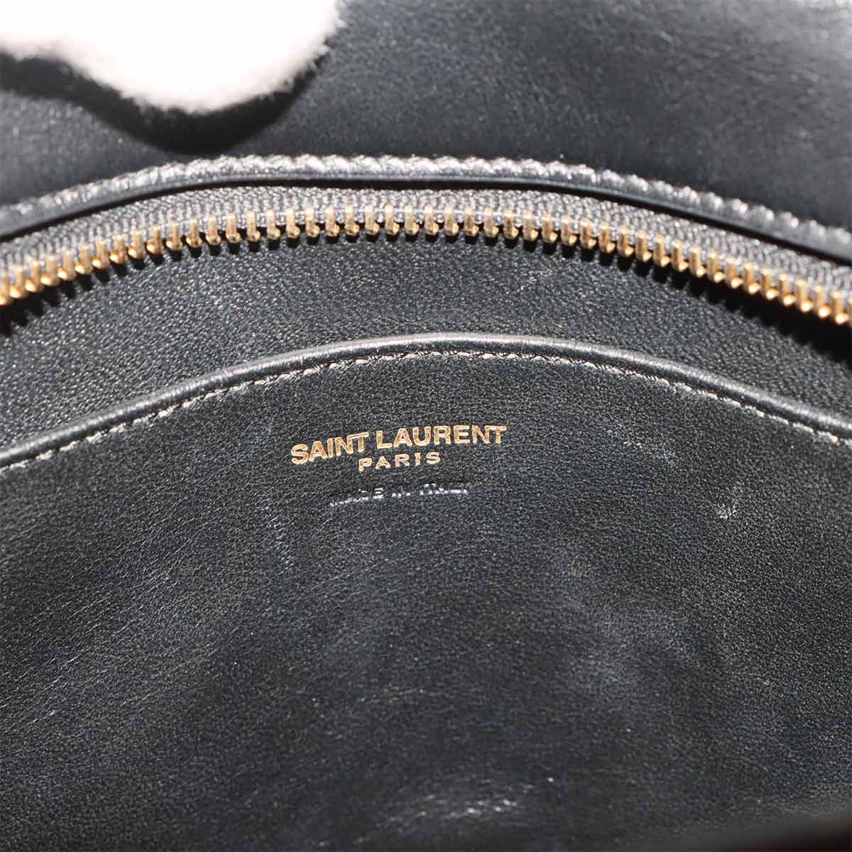 Baby Cabas Hand Shoulder Bag Leather Black 472466