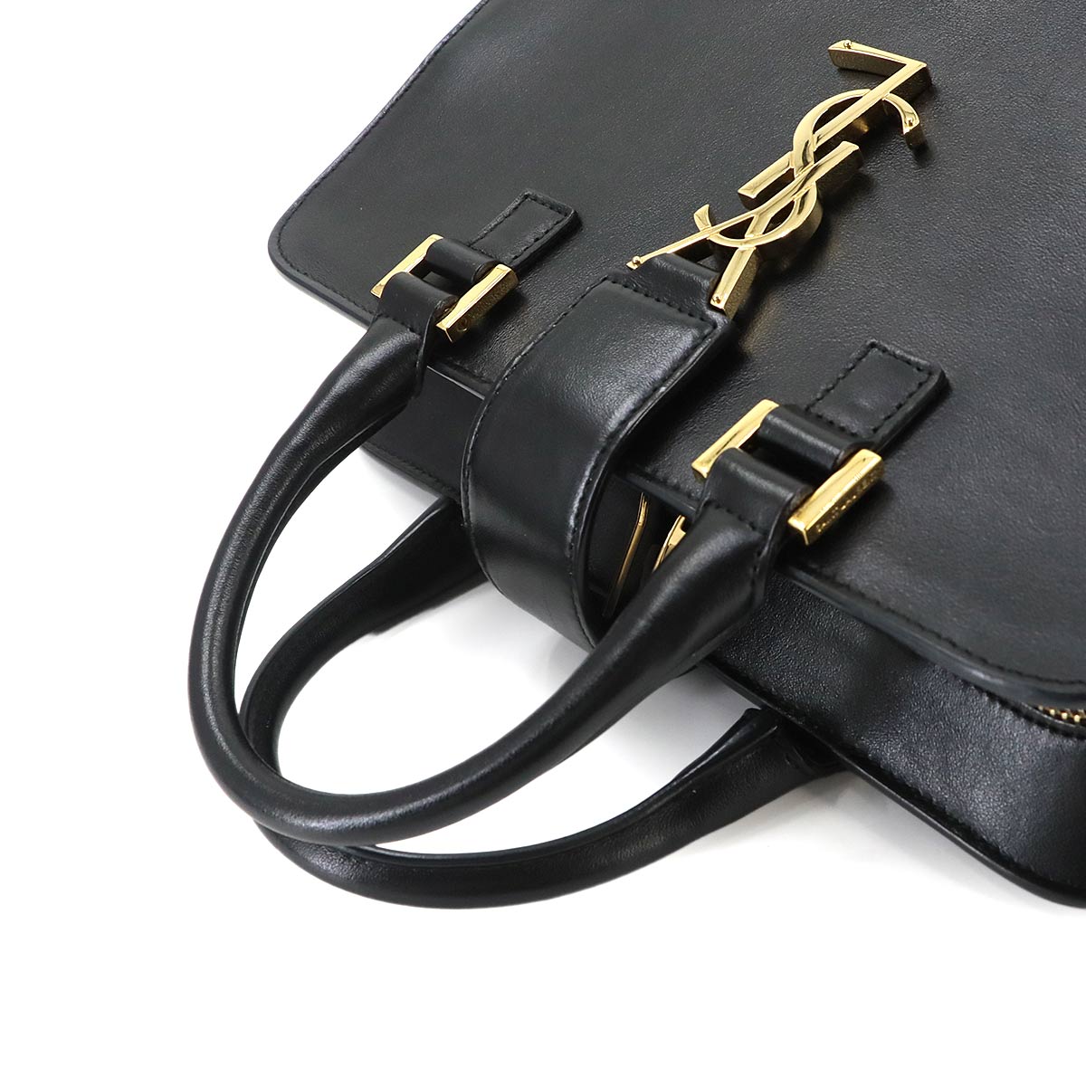 Baby Cabas Hand Shoulder Bag Leather Black 568853