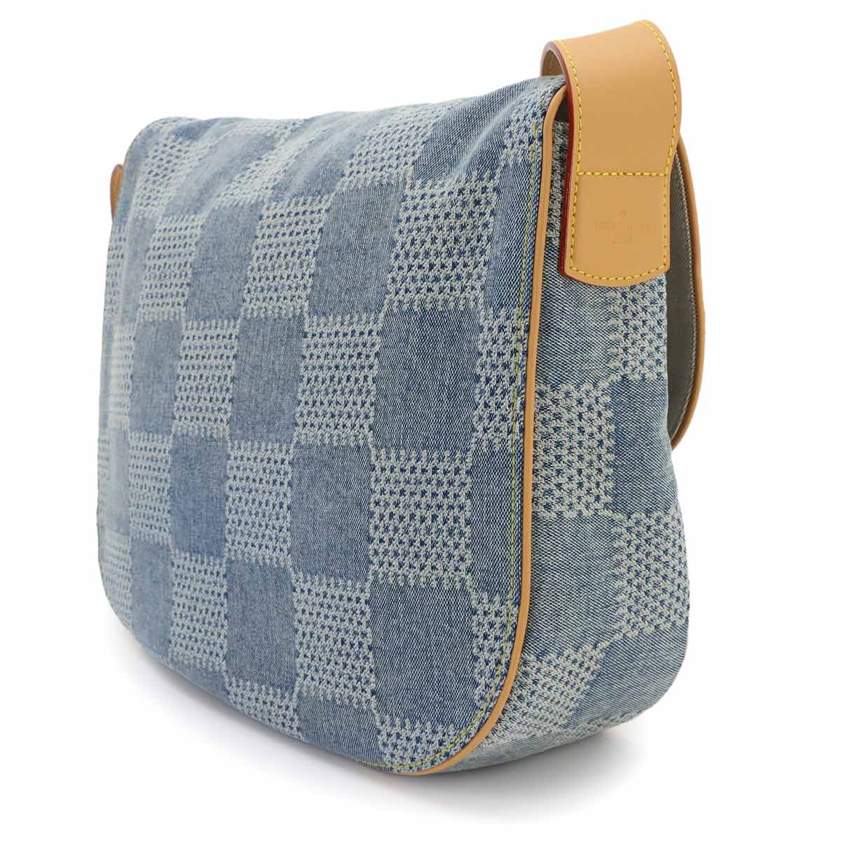 Damier Denim 3D Montsouris Messenger MM Shoulder Bag