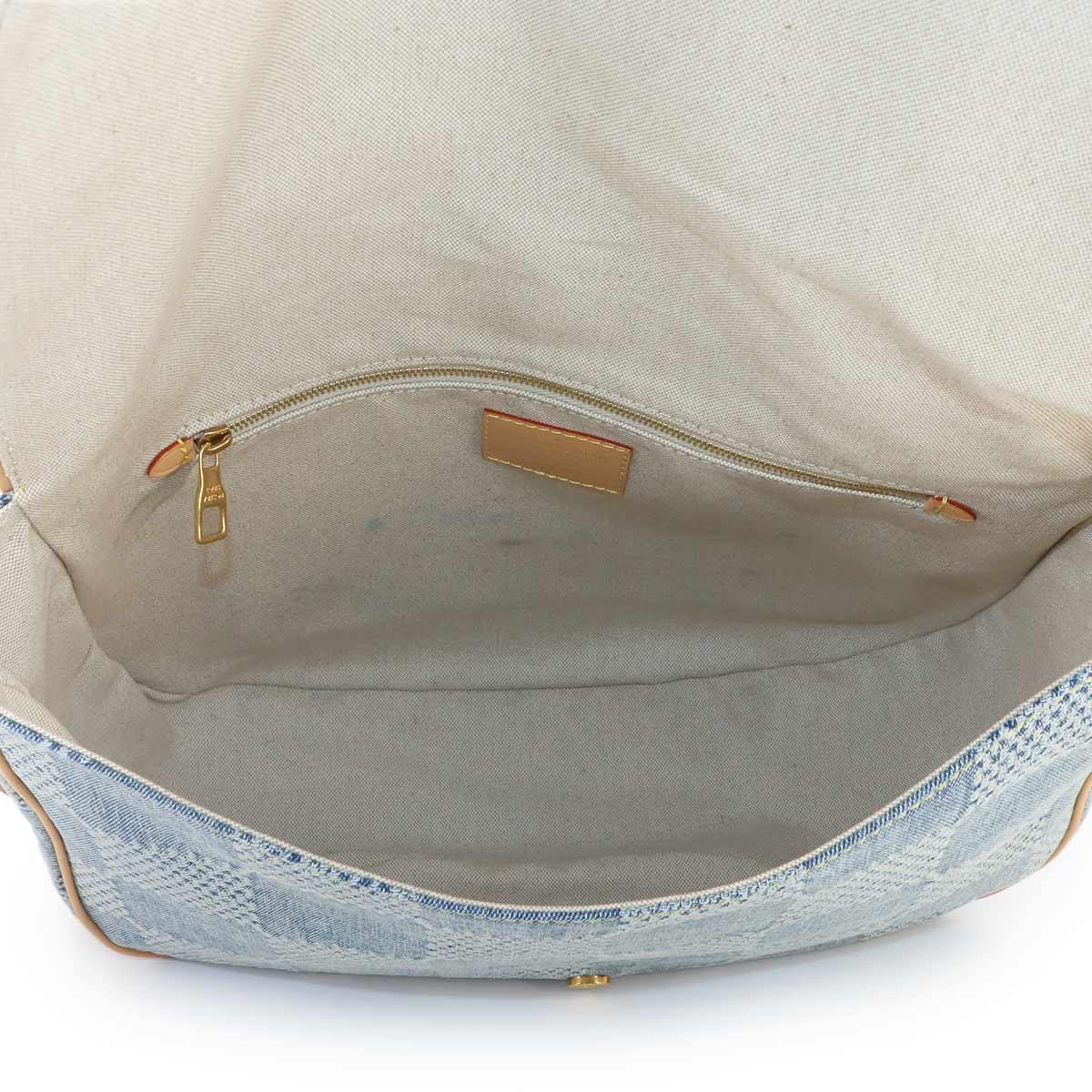 Damier Denim 3D Montsouris Messenger MM Shoulder Bag
