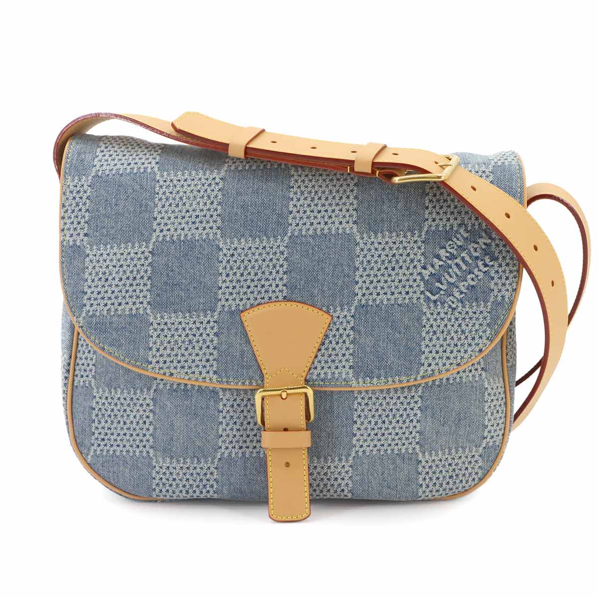 Damier Denim 3D Montsouris Messenger MM Shoulder Bag