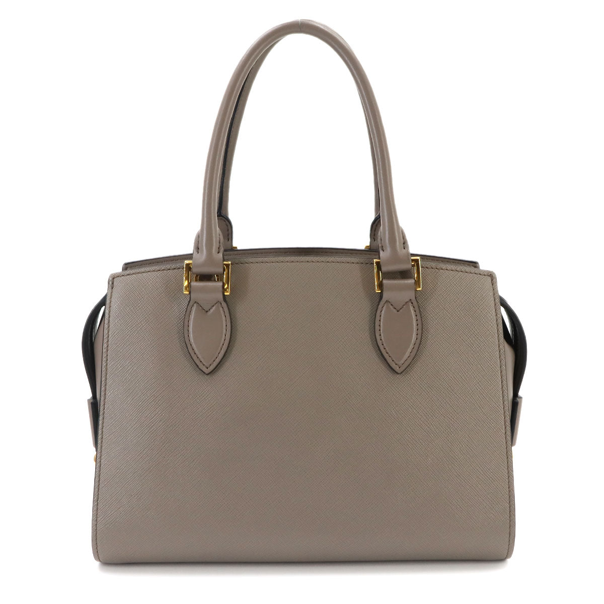 2way Hand Shoulder Bag Saffiano Leather Gray 1BA164 Purse