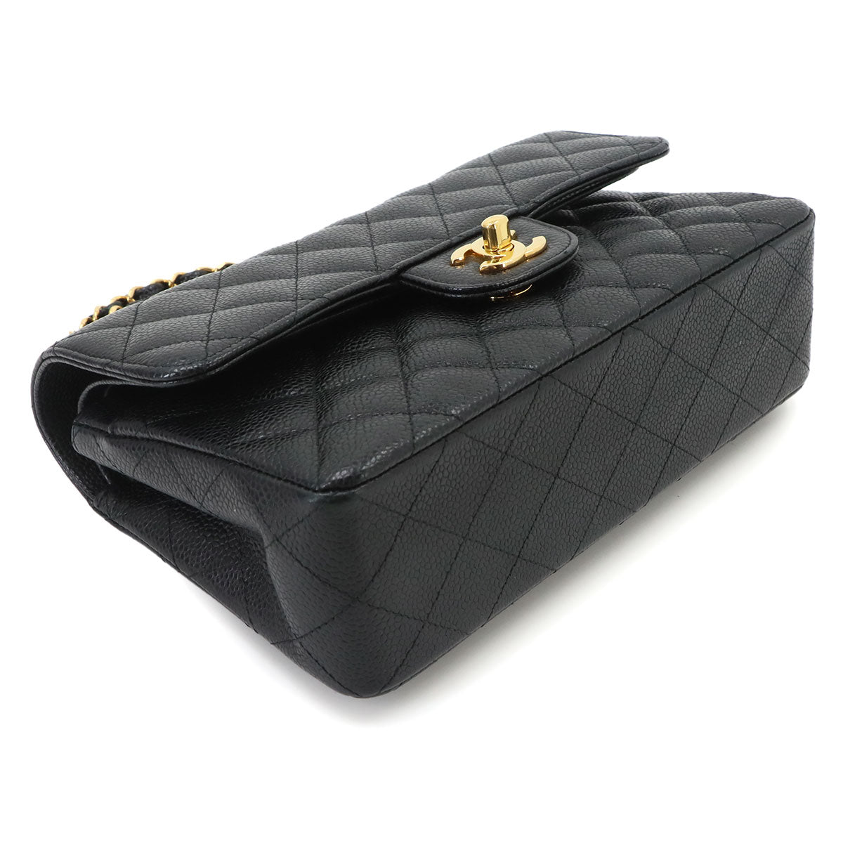 Matelasse 23 Chain Shoulder Bag Leather Black A01113