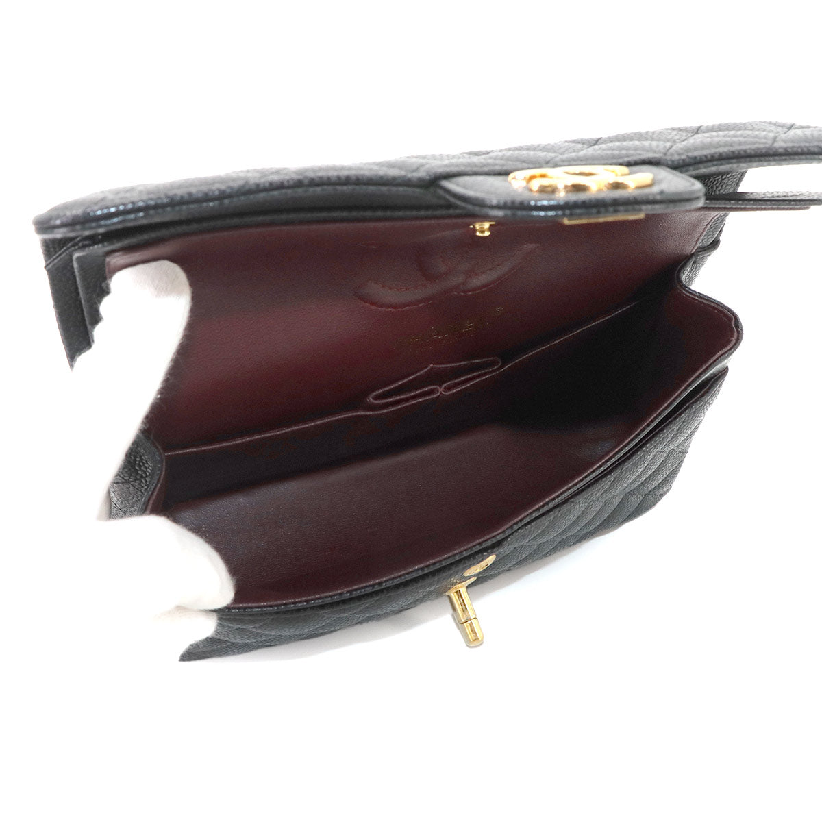 Matelasse 23 Chain Shoulder Bag Leather Black A01113